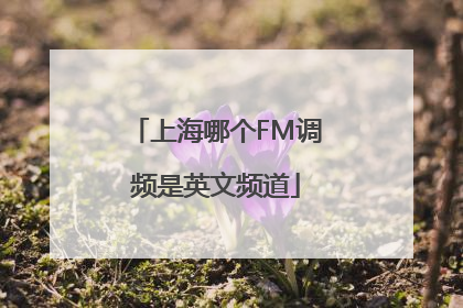 上海哪个FM调频是英文频道