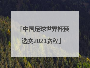 「中国足球世界杯预选赛2021赛程」中国足球世界杯预选赛2021赛程成绩