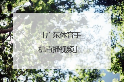 「广东体育手机直播视频」广东体育直播app