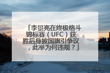 李景亮在终极格斗锦标赛（UFC）获胜后身披国旗引争议，此举为何违规？