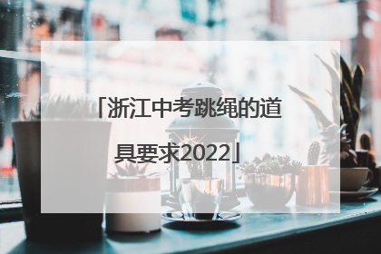 浙江中考跳绳的道具要求2022