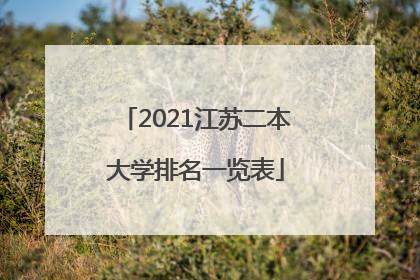 2021江苏二本大学排名一览表