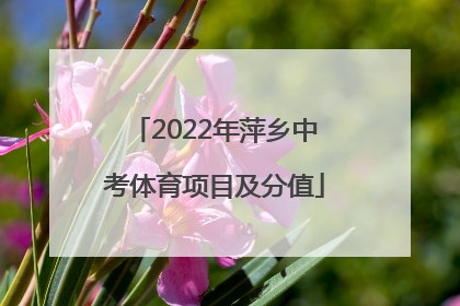 2022年萍乡中考体育项目及分值