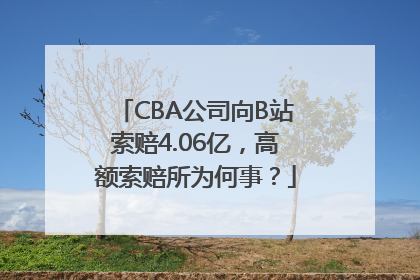 CBA公司向B站索赔4.06亿，高额索赔所为何事？