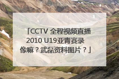 CCTV 全程视频直播2010 U19亚青赛录像嘛？武磊资料图片？