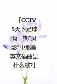 CCTV5天下足球有一期