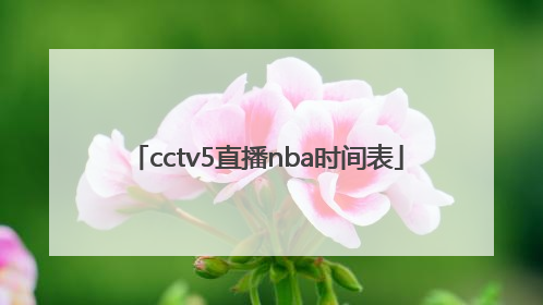 cctv5直播nba时间表