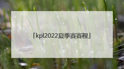 kpl2022夏季赛赛程
